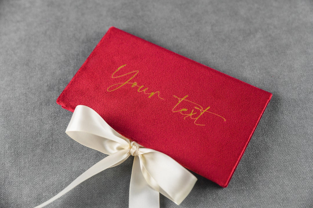 Red Money or Gift Card Holder / Sleeve Personalized Envelope Etsy