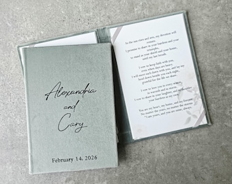 Custom books of marriage vows, his and her vow books, personalized vow booklets, custom vow books, wedding vow cases, bridal shower gift