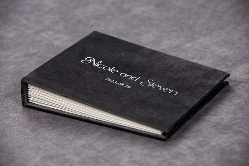 Velvet Photo Album / Guest Book / Scrapbook Personalized Etsy