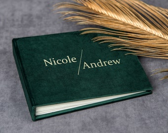 Custom made wedding guest book / photo album, personalized classic wedding photo album, not traditional wedding guest book with fabric cover