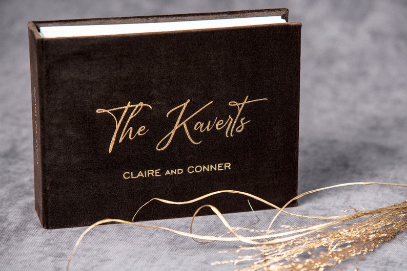 Velvet Photo Album / Guest Book / Scrapbook Personalized Etsy