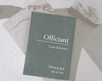 Wedding ceremony book for officiant in A5 or A4 size, personalized wedding book, marriage ceremony officiant case
