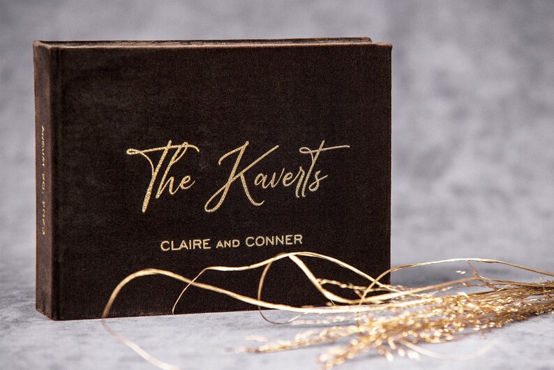 Velvet Photo Album / Guest Book / Scrapbook Personalized Etsy