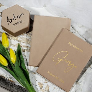 Tarjetas de votos de boda con nombres en cubierta de terciopelo, libros de votos de novios, libros de votos personalizados, folletos de votos para él y ella, libros de votos matrimoniales