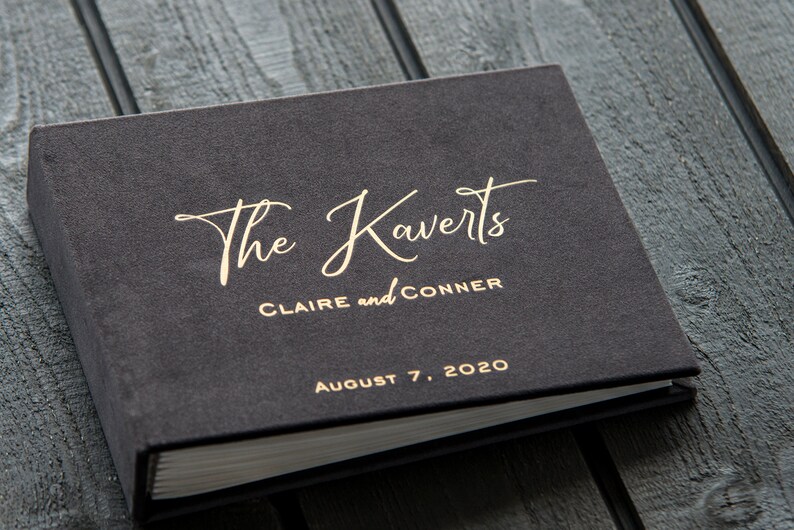 Velvet photo album / guest book / scrapbook personalized Etsy