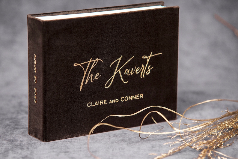 Velvet Photo Album / Guest Book / Scrapbook Personalized Etsy