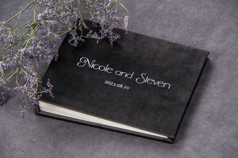 Velvet Photo Album / Guest Book / Scrapbook Personalized Etsy