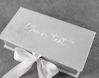 Personalised jewellery box with ribbon, handmade custom gift box, elegant money gift box for women, wedding anniversary gift box idea