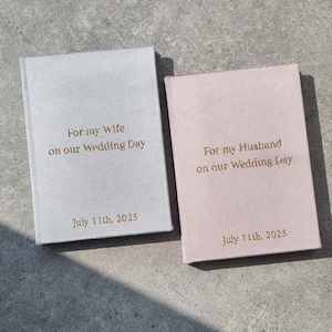 Custom wedding speech notebooks, personalized vow books, bride and groom vow books, handmade bridal shower gift, marriage vow booklets