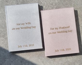 Custom wedding speech notebooks, personalized vow books, bride and groom vow books, handmade bridal shower gift, marriage vow booklets