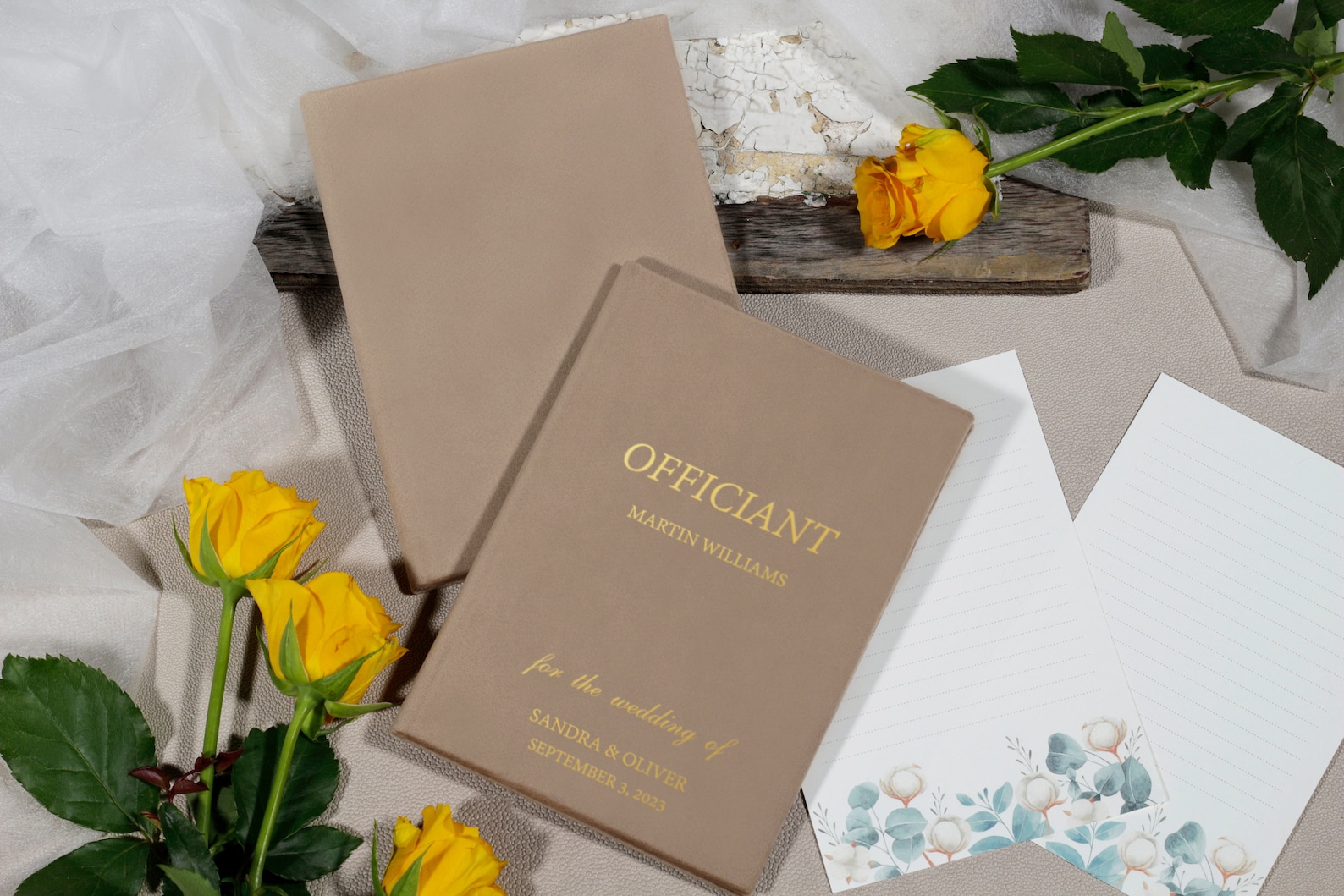 Marriage Officiant Book in A4 Size, Wedding Ceremony Book in