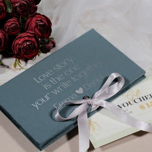 Envelope elegante para dinheiro para casamento, envelope personalizado para dinheiro, porta-presentes personalizado para um casal na sua cor preferida