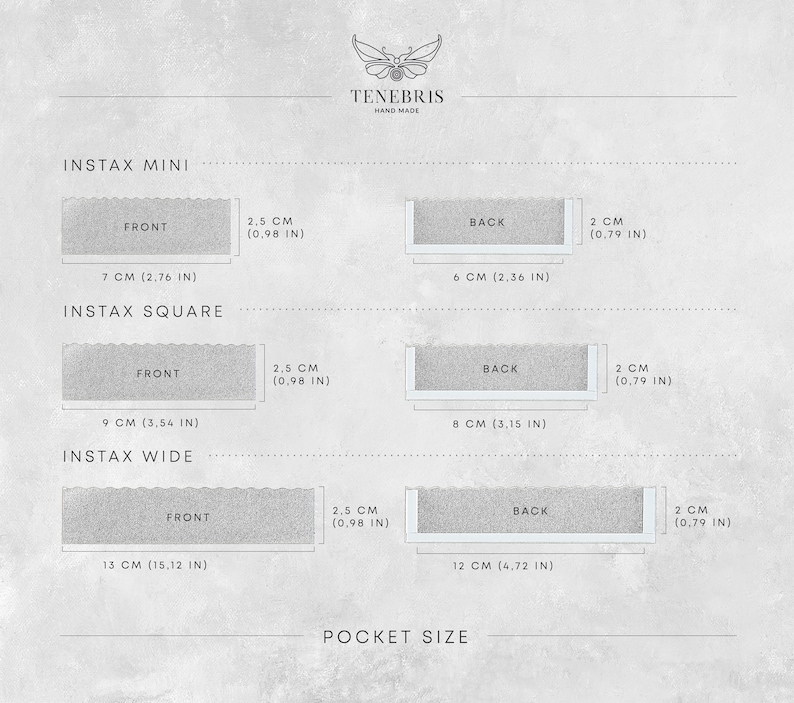 Pocket size chart