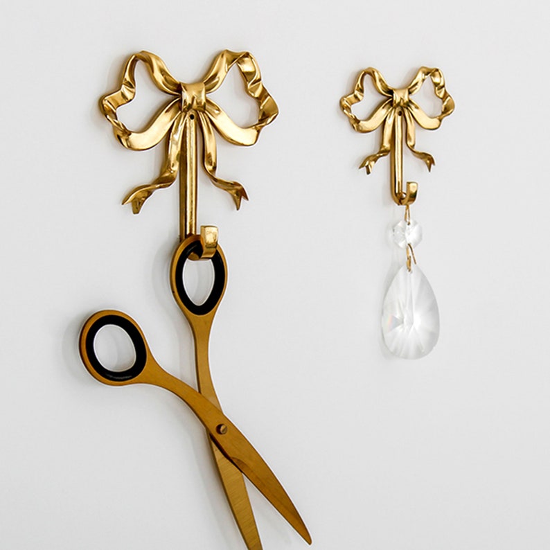 Brass Hook Wallmounted Coat Hook Bowtie Pattern Decorative Hooks Etsy