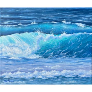 Wave acrylic painting  ocean painting Surf Painting Ocean artwork  Ocean Wave painting Seascape Painting