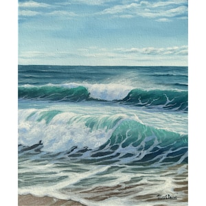 Painting sea scape Wave oil painting  ocean painting Beach Painting Ocean artwork  Ocean Wave painting Seascape Painting