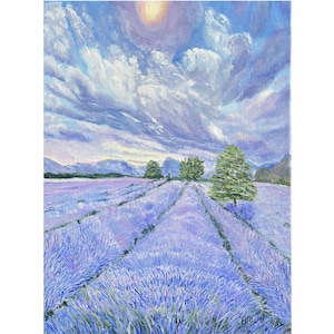 Provence Landschaft, Lavendelfeld, Provence Landschaft, Lavendel Malerei, Französische Landschaftsmalerei, Provence Kunst, Laden in der Ukraine