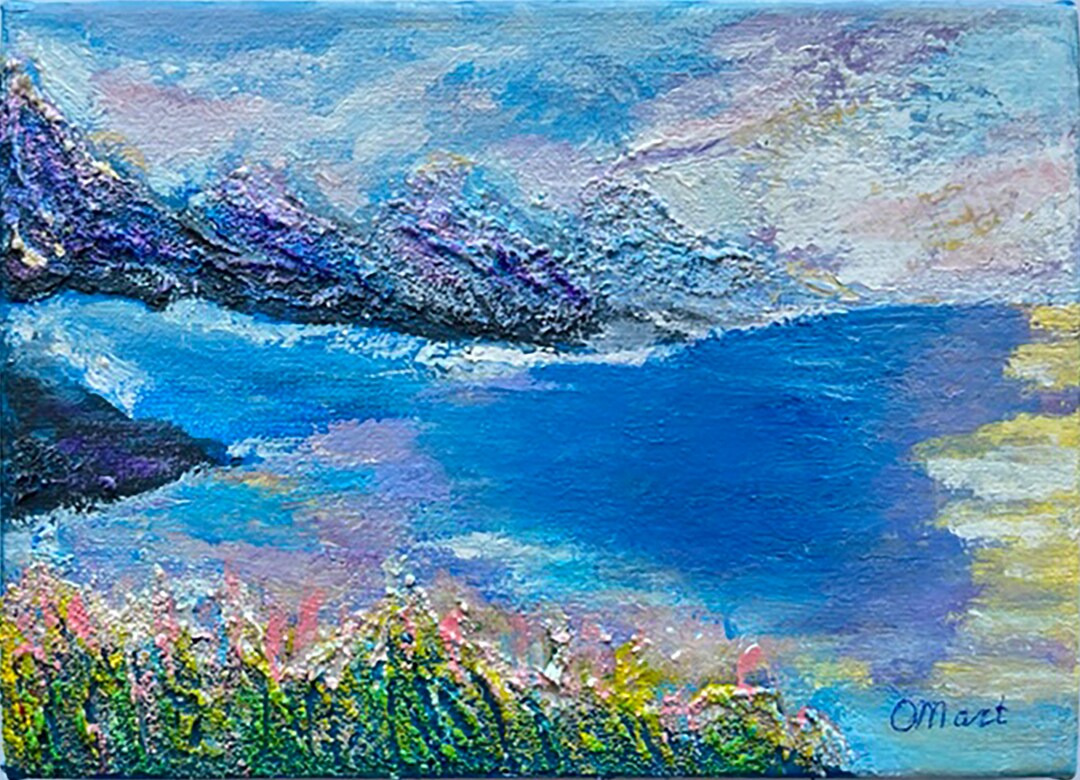 Modern Ocean Art Sunset Wall Art Beach Painting Seascape Etsy