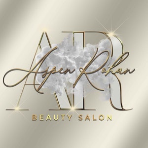 Modern white and gold logo design, shiny logo, beauty logo, makeup logo, luxury business logo, premium logo, aesthetics logo, brows lashes