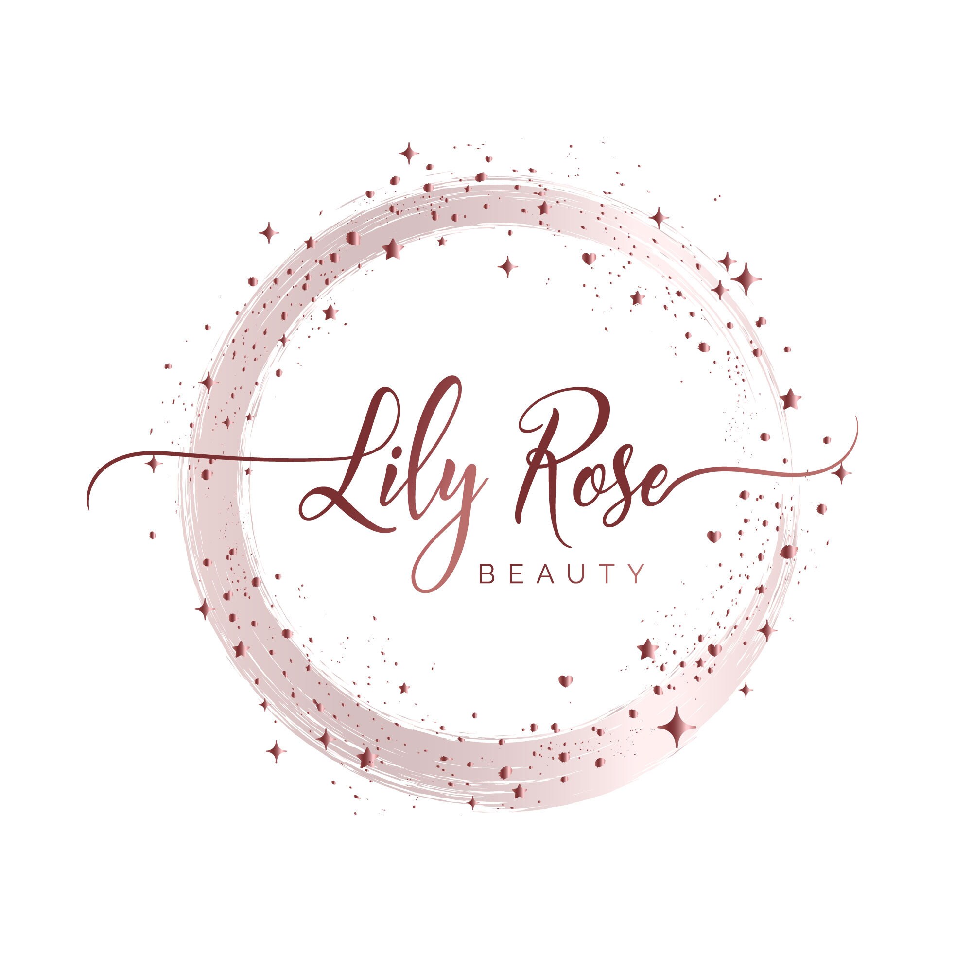 Premade Beauty Logo Design Rosegold Logo Makeup Logo Etsy