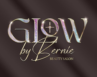 Premade Modern colorful glittery Logo design, Branding, Beauty Logo, Hairstylist Logo