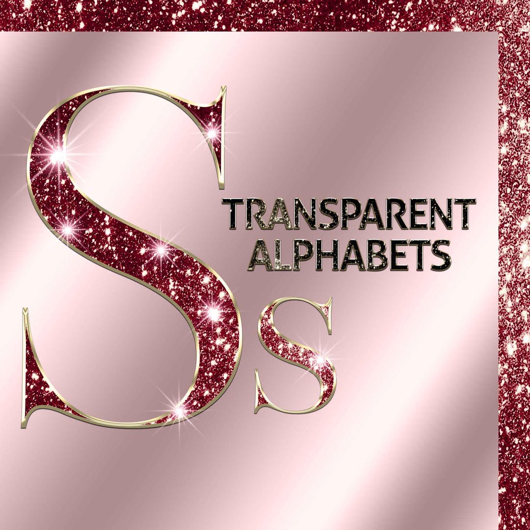 Beautiful Glittery Gold and Burgundy/maroon Digital Alphabets ...