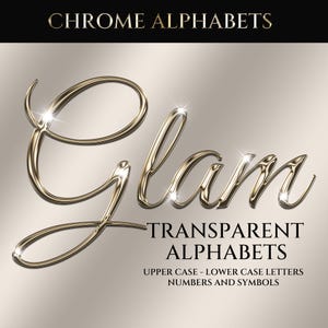 Alfabeti digitali trasparenti in oro, lettere in caratteri dorati, alfabeti dorati lucidi, download istantaneo, download digitale