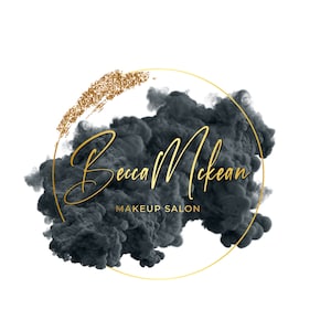 Modern black and gold round logo design, metallic logo design, beauty logo, photography logo, event planner logo, Unique logo, Branding