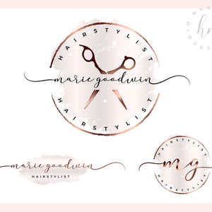 Digital Modern premade hairstylist logo design, scissors logo, 24 hours delivery, hairdresser logo, hair salon logo, Branding