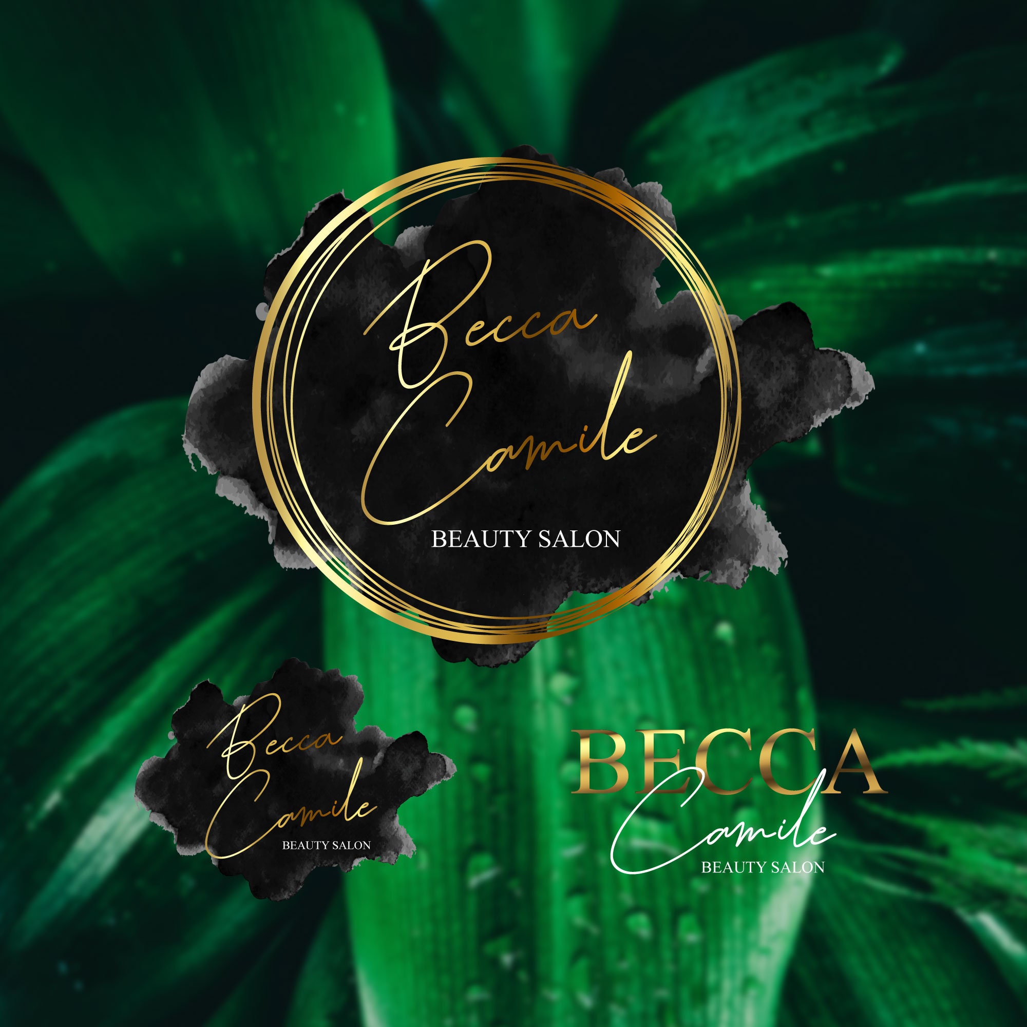 Premade Black and Gold Logo Design Metallic Logo Design Foil Etsy