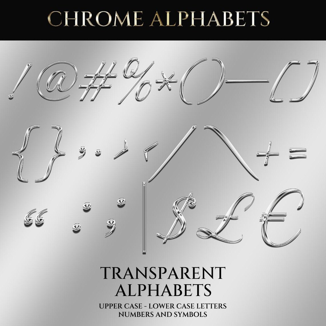 Silver Letters Transparent R Digital Transparent Silver Alphabets, Silver Script Font Letters ...