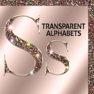 Alphabets transparents numériques colorés modernes, téléchargement numérique, logo DIY, fabrication de cartes, réservation de grattage, téléchargement immédiat, police brillante