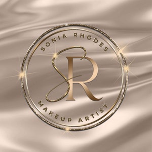Digitaal premade brons glanzend logo-ontwerp, 24 UURS LEVERING, haarstylistlogo, schoonheidslogo, ambachtslogo, boetieklogo, fotografielogo