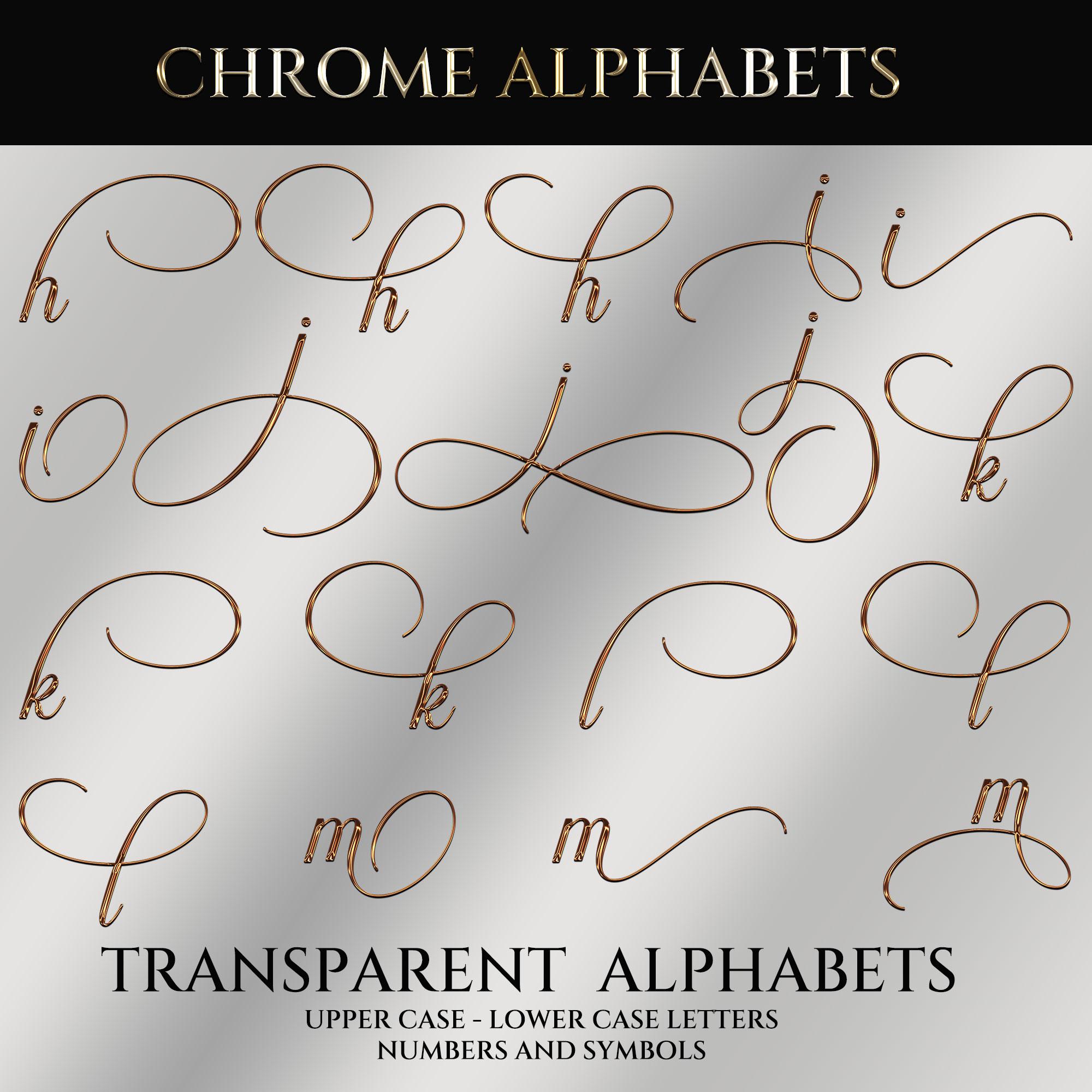 Digital Transparent Bronze Alphabets, Gold Script Font Letters, Gold ...