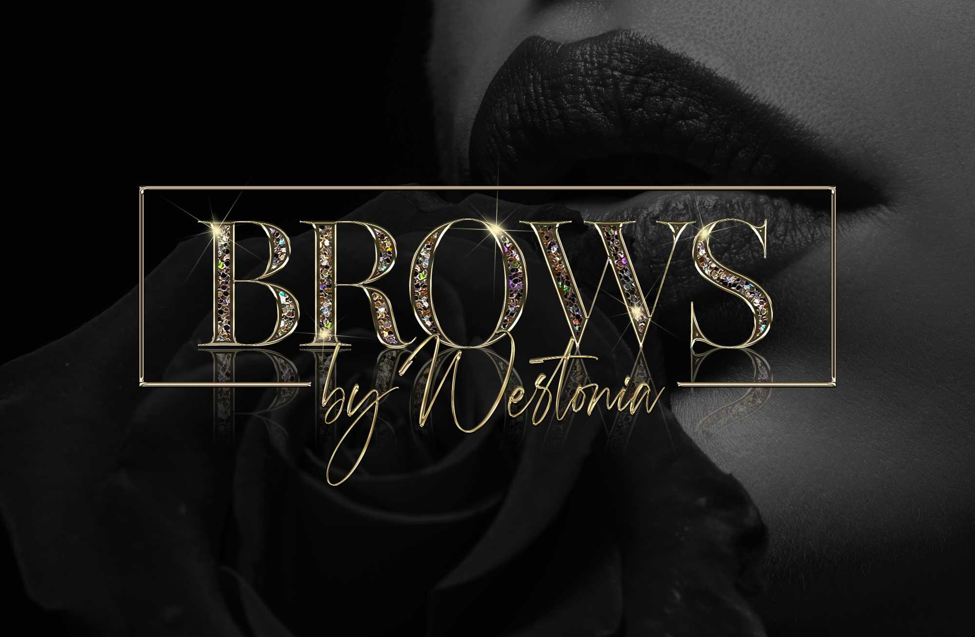 Luxury Glitter Brows Logo Design, Fashion, Salon, Makeup, Watermark (24 ...
