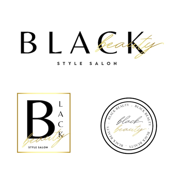 Premade Black and Gold Logo Design Premium Logo Simple Logo Etsy