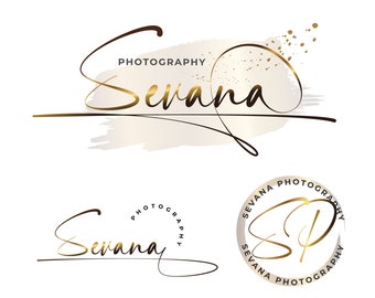 Digital Beautiful plain signature foil effect premade logo design, Photography Logo, Studio Logo, filmography Logo, Signature Logo, Branding