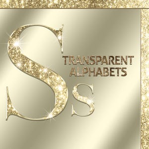 Moderne Light Gold glitzernde digitale transparente Alphabete, Digitaler Download, sofortiger Download, Glitzer-Schrift, glänzende Zahlen, DIY Logo