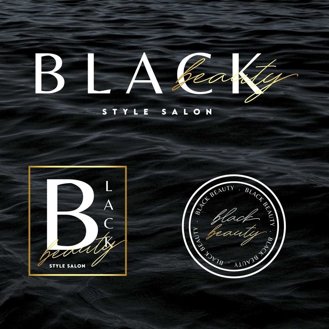 Premade Black and Gold Logo Design Premium Logo Simple Logo Etsy