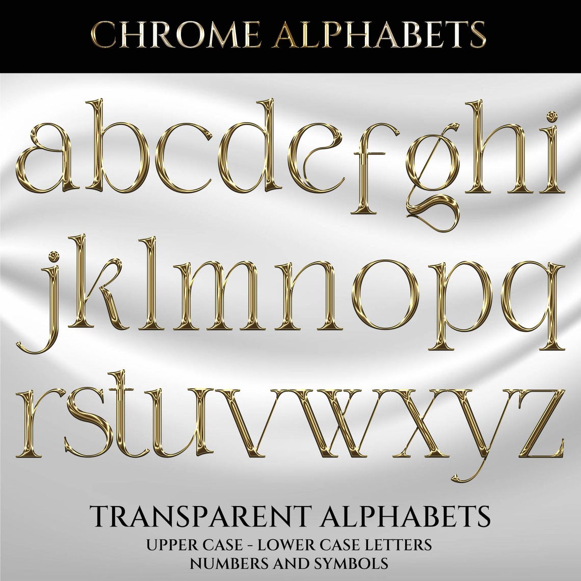 Gold Metallic Transparent Alphabets, Shiny Font Letters, Logo Branding ...