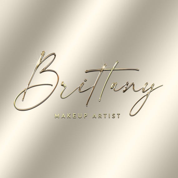 Gold Logo design, Beauty Logo, Aesthetics Logo, Premade Logo, Glam Logo, Signature Logo, Makeup Logo, Lashes Logo, Brows Logo, Boutique Logo