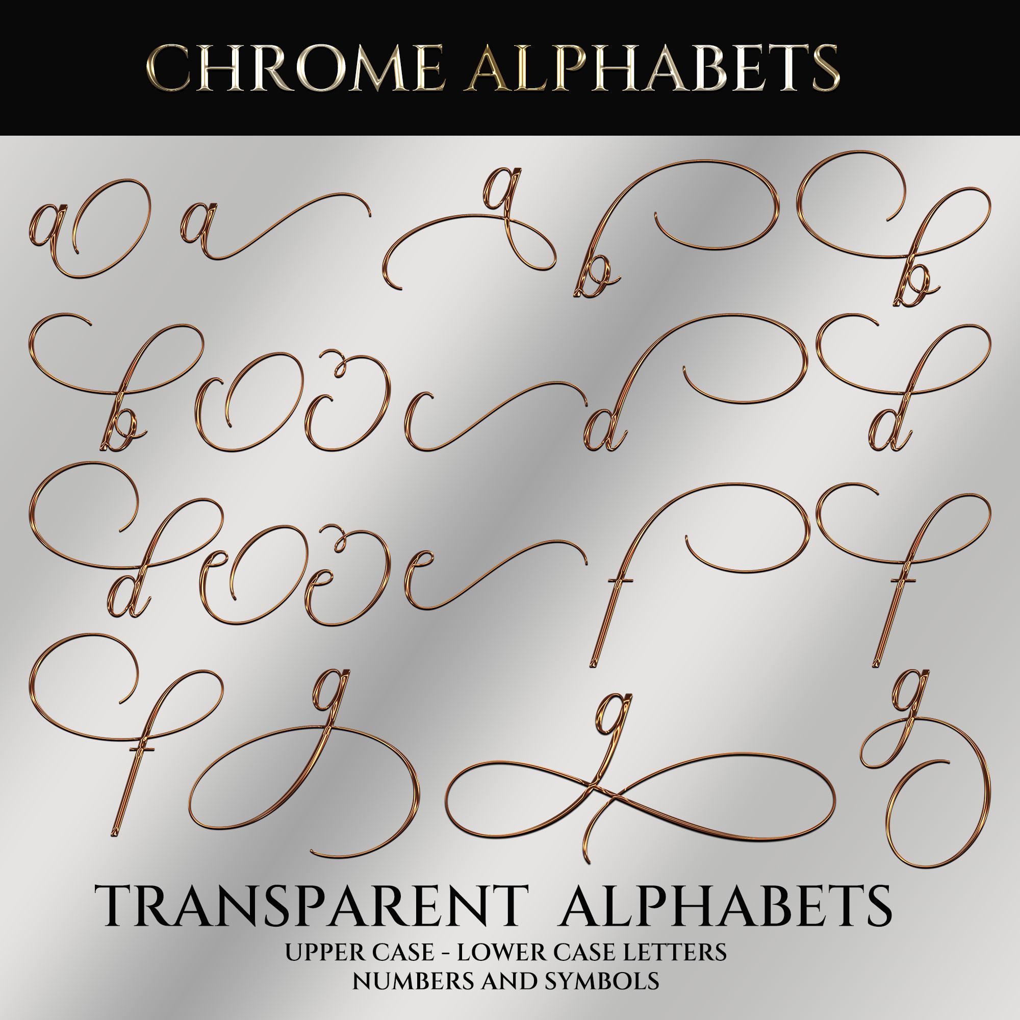 Digital Transparent Bronze Alphabets, Gold Script Font Letters, Gold ...
