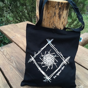 Chaos Mandala true vagabond tattoo fair trade cotton bag