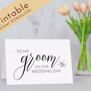 To My Groom on Our Wedding Day Card, Printable Card From Bride ...