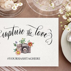 Wedding Hashtag Sign Printable Wedding Signs Wedding Decor - Etsy