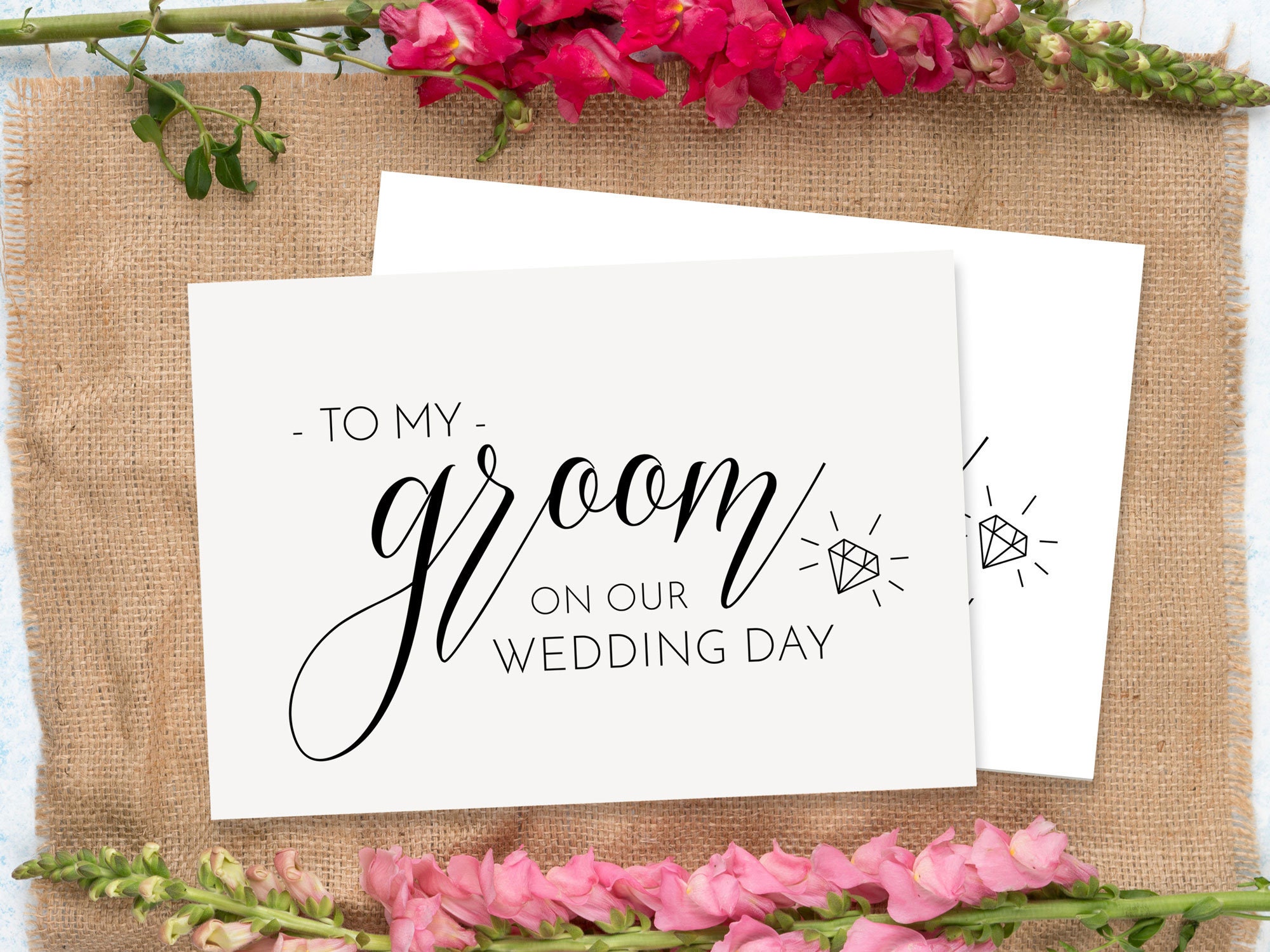 To My Groom on Our Wedding Day Card Printable Card From | Etsy