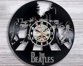 The Beatles Abbey Road Vinyl Record LP Wall Clock - Home Art Decor Christmas Birthday Wedding Valentines Day Gift For Boys Girls Him Her