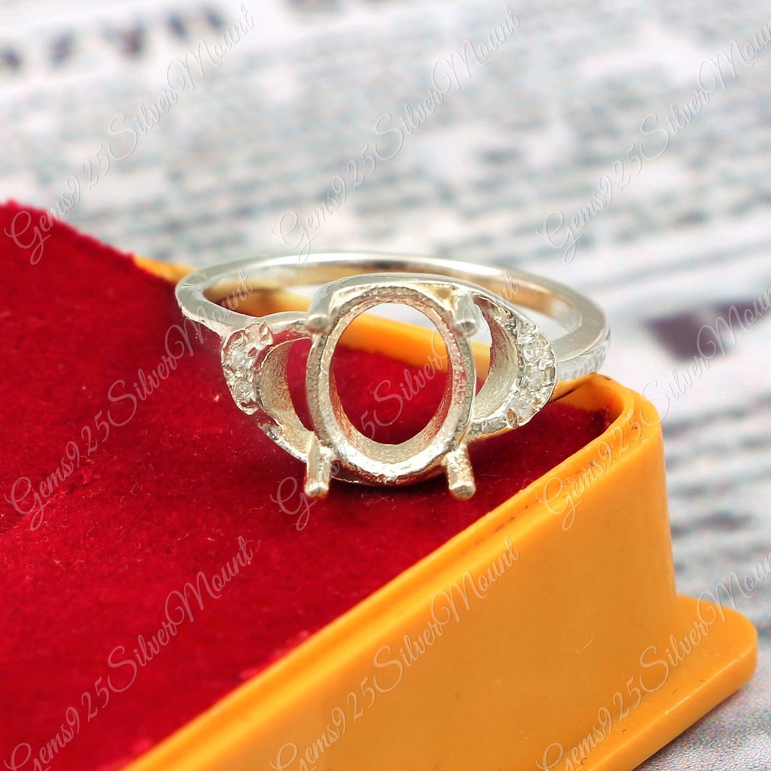Semi Mount Ring 925 Sterling Silver Mount Jewelry Wedding & Engagement