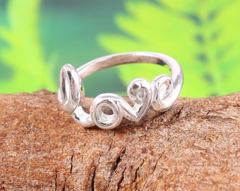 Silver Ring Band Love Ring 925 Sterling Silver Ring