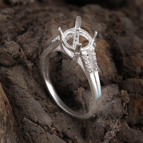 Sterling silver ring setting without deals stone